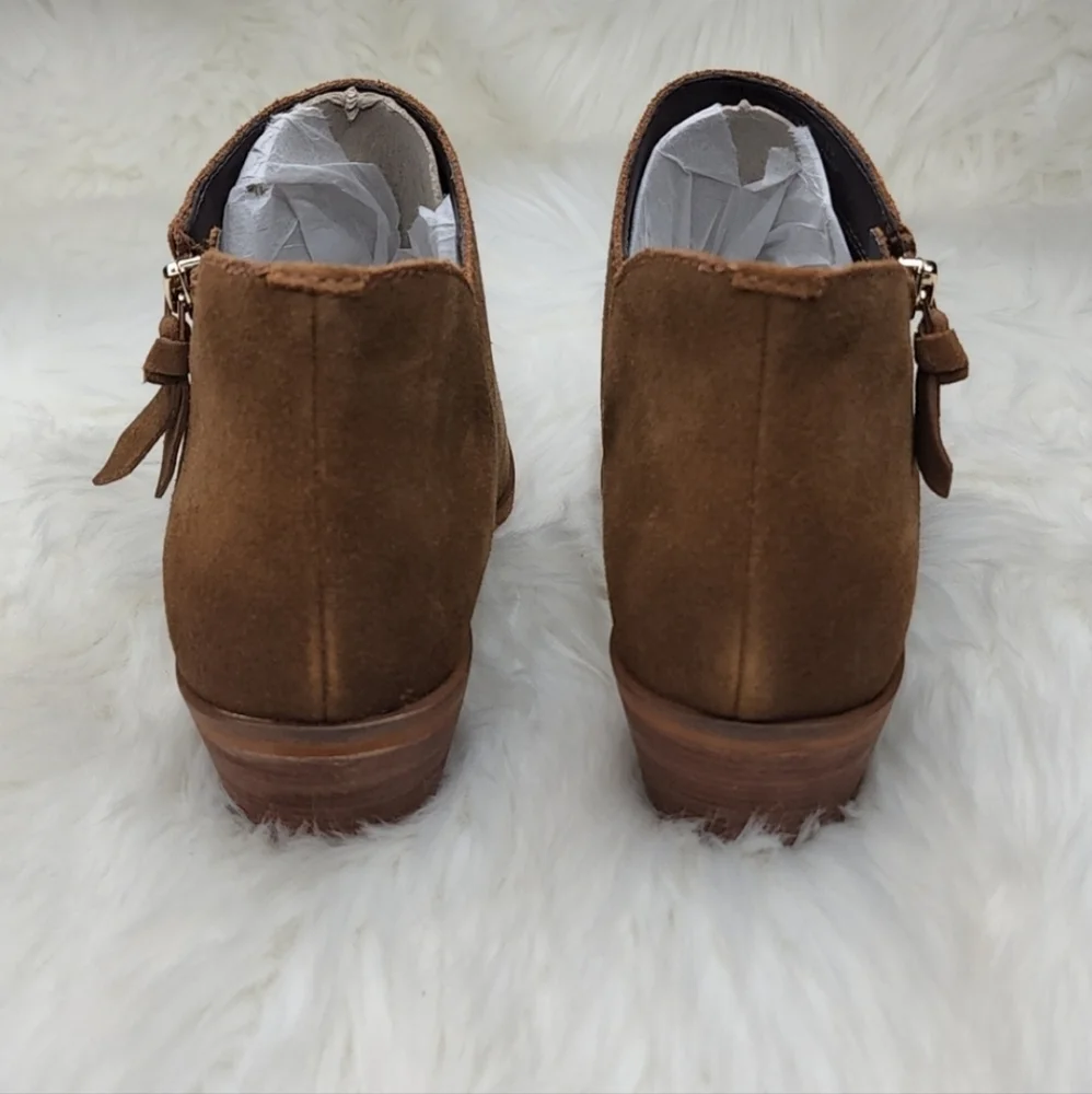 Cole Haan Gracy Bootie (45 mm) Earthen Agora Burnished Suede Boots